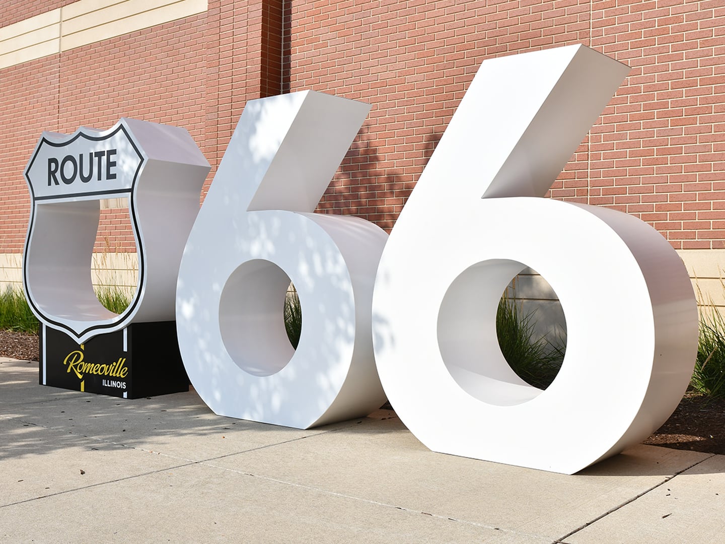 An interactive Route 66 sign has been placed outside the Romeoville Athletic and Event Center at 55 Phelps Ave. in Romeoville.