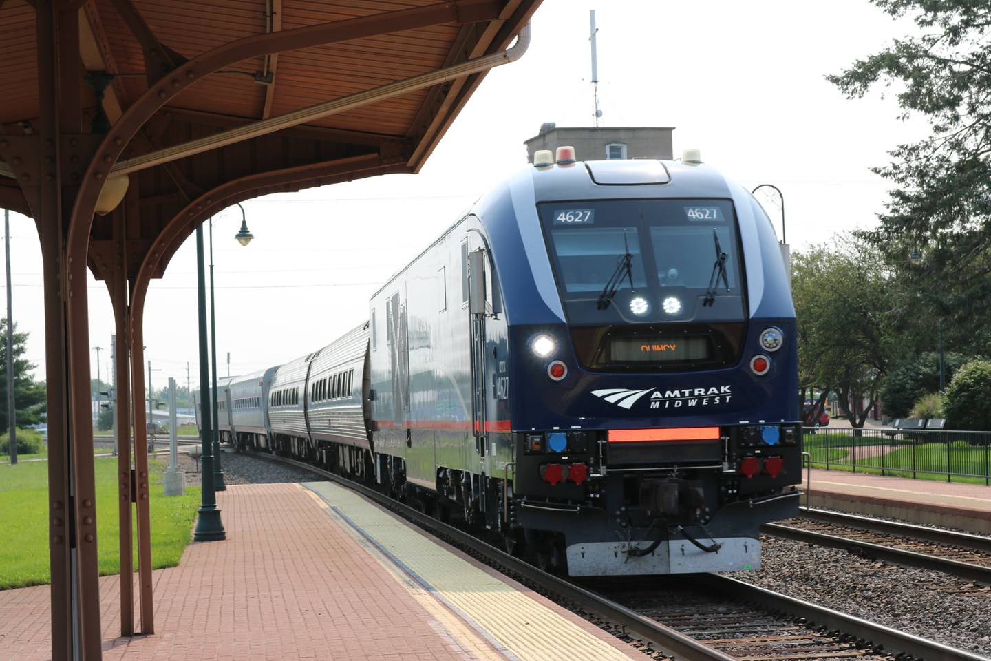 The Illinois Department of Transportation announced last week the state-supported Amtrak passenger trains on the Lincoln Service, Carl Sandburg/Illinois Zephyr and Illini/Saluki lines could resume full service. This includes the stops in Mendota and Princeton, which are on the Illinois Zephyr line. Mark Robinson of Walnut submitted this photo of the Carl Sandburg train returning to Princeton at 9:38 a.m. on Monday,  July 19. Robinson said, "I along with others are happy that the train has returned.  My family plans to use often between Princeton and Plano."